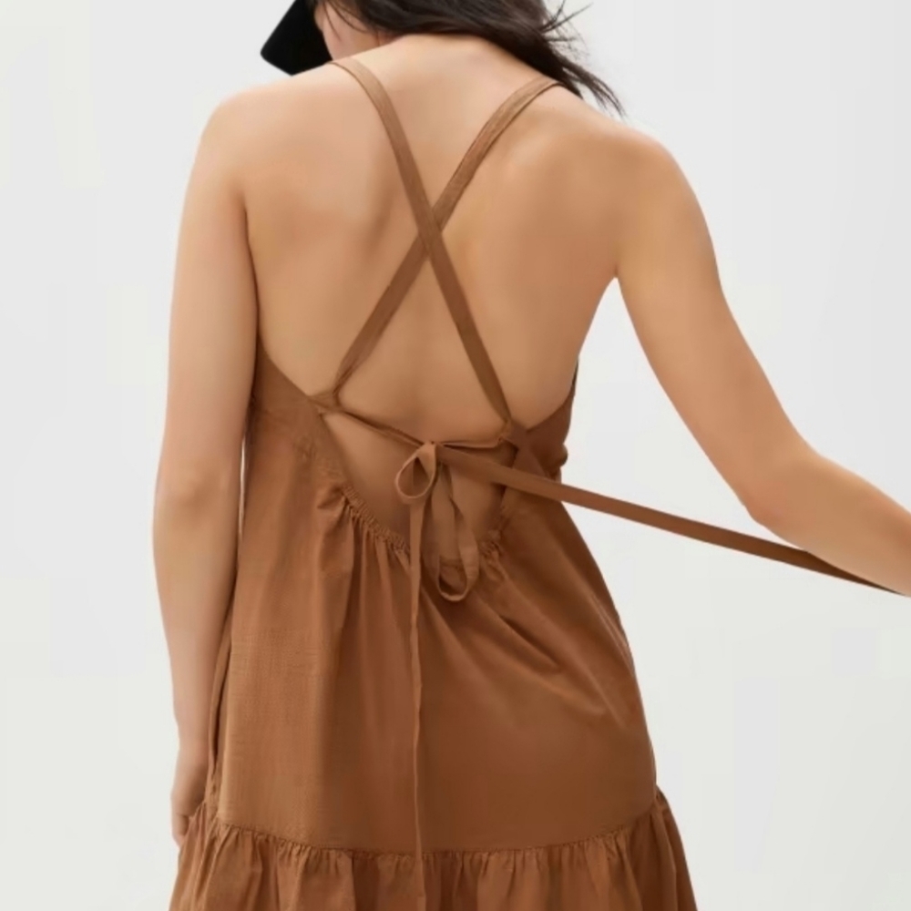 🌸 NEW Everlane | Cotton‎ Strapless Midi Dress size 6 - Picture 2 of 7